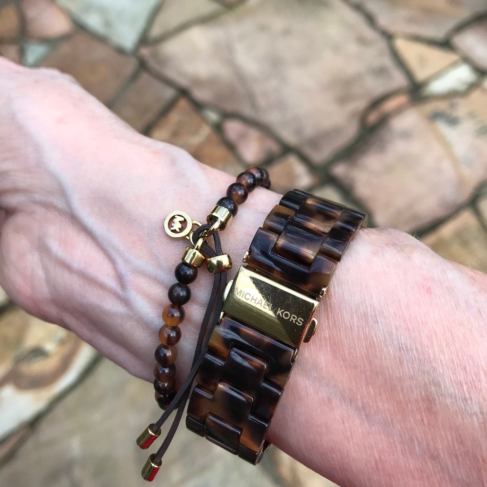 Michael Kors Tortoise beaded bracelet